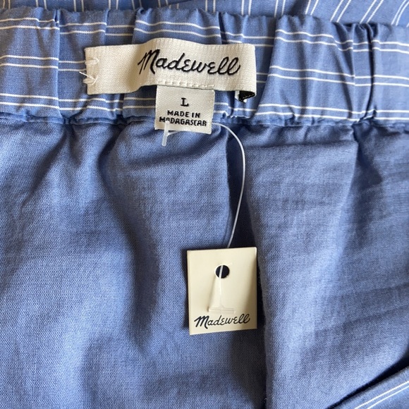 NWT Madewell Bistro Stripe Button Placket Skirt, L - Picture 7 of 10